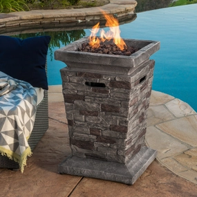 Outdoor 19-inch Liquid Propane Fire Column - NH656692 floor chair, tatami chair