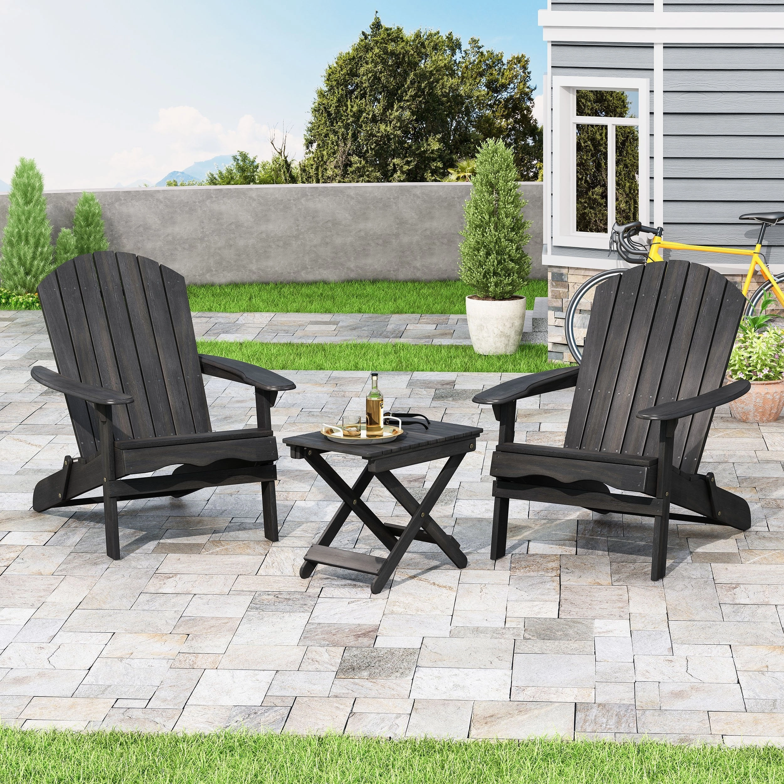 Outdoor 2 Seater Acacia Wood Chat Set - NH500313