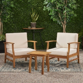 Outdoor 2 Seater Acacia Wood Chat Set with Cushions - NH822203 clothes rack, garment rack