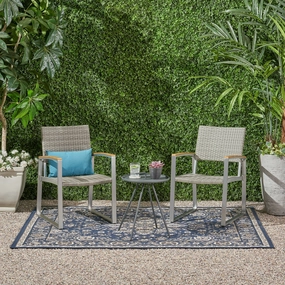 Outdoor 2 Seater Aluminum and Wicker Chat Set - NH755903 clothes rack, garment rack
