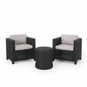 Outdoor 2 Seater Faux Wicker Chat Set with Cushions - NH399213 clothes rack, garment rack