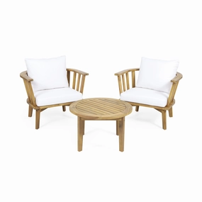Outdoor 2 Seater Wooden Chat Set with Round Coffee Table - NH371313 clothes rack, garment rack