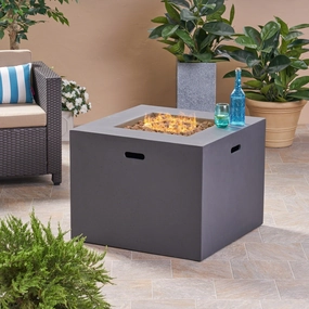 Outdoor 31-inch Square Light Weight Concrete Gas Burning Fire Pit - NH970503 floor chair, tatami chair