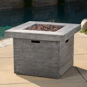 Outdoor 32-inch Square Liquid Propane Fire Pit with Lava Rocks - NH585692 floor chair, tatami chair