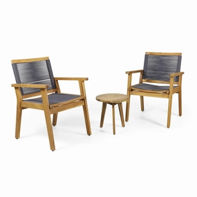 Outdoor 3 Piece Acacia Wood Chat Set - NH496313 clothes rack, garment rack