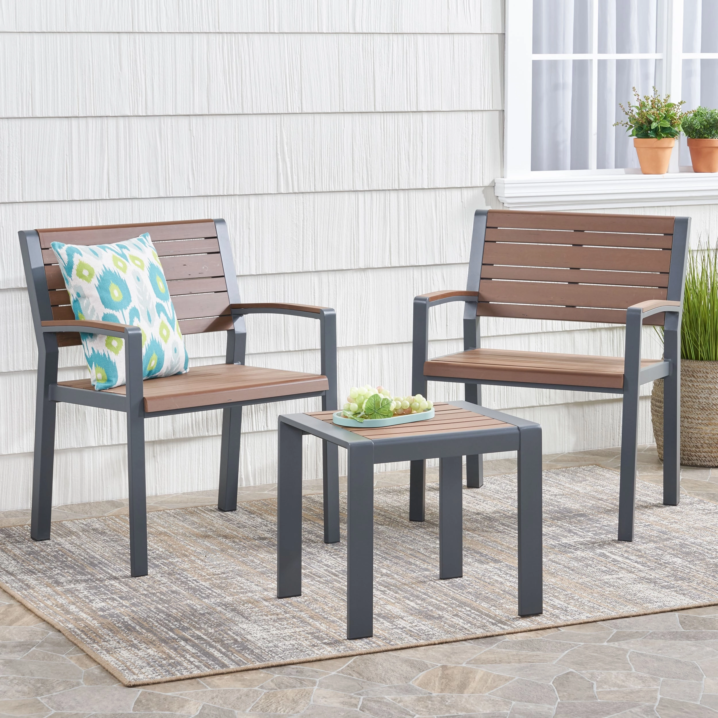Outdoor 3 Piece Aluminum Chat Set - NH067313