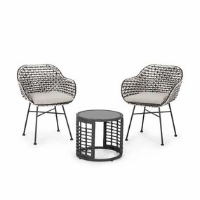 Outdoor 3 Piece Wicker Chat Set - NH107313 clothes rack, garment rack
