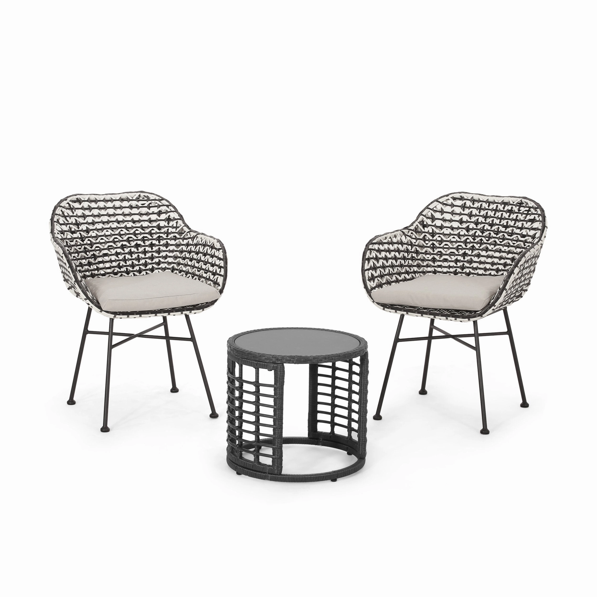 Outdoor 3 Piece Wicker Chat Set - NH107313 clothes rack, garment rack