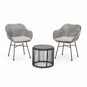 Outdoor 3 Piece Wicker Chat Set - NH207313 clothes rack, garment rack