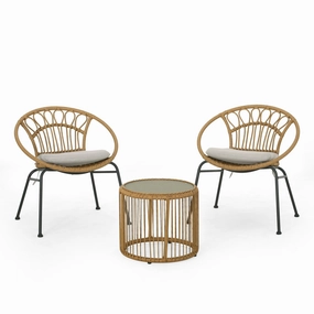 Outdoor 3 Piece Wicker Chat Set - NH796313 clothes rack, garment rack