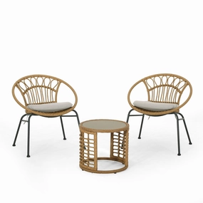 Outdoor 3 Piece Wicker Chat Set - NH896313 clothes rack, garment rack