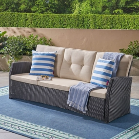 Outdoor 3 Seater Wicker Sofa - NH999403 stair tread rug, stair mat
