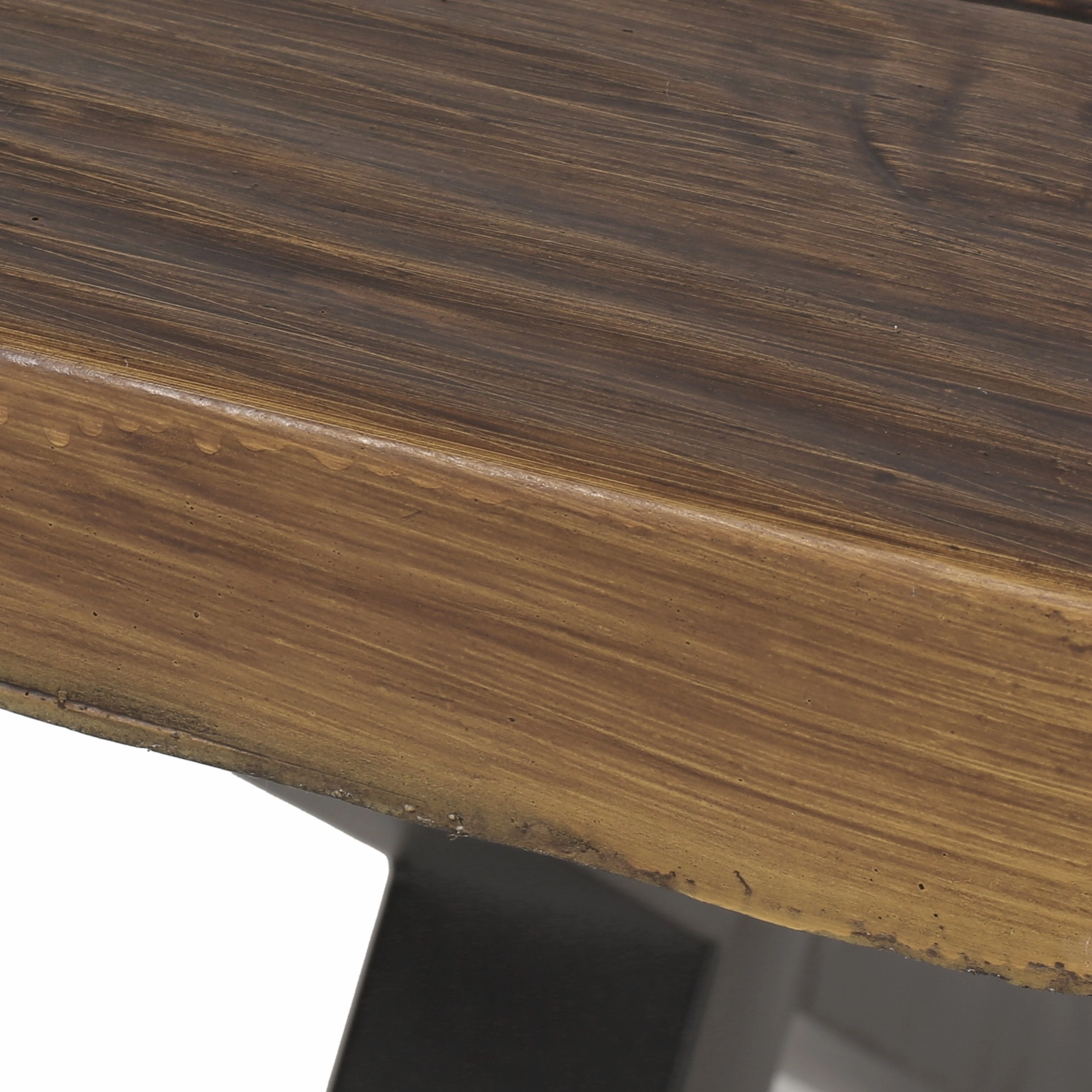 Outdoor 40,000 BTU Fire Pit Dining Table with Tank Holder, Textured Brown Walnut, Black, and Dark Gray - NH895513