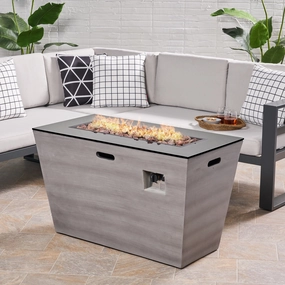 Outdoor 40-Inch Rectangular Fire Pit - NH854113 floor chair, tatami chair
