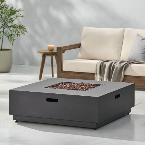 Outdoor 40-Inch Square Fire Pit with Tank Holder - NH922113