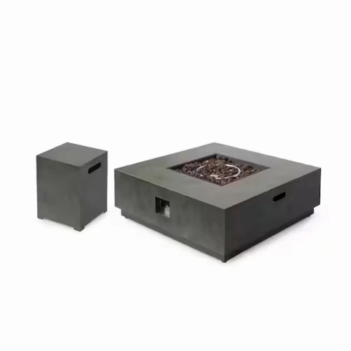 Outdoor 40-Inch Square Fire Pit with Tank Holder - NH922113