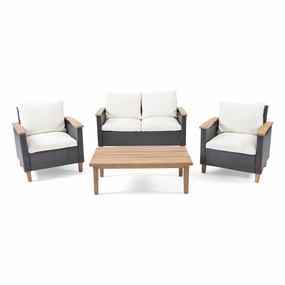 Outdoor 4 Seater Chat Set with Coffee Table - NH016213 clothes rack, garment rack