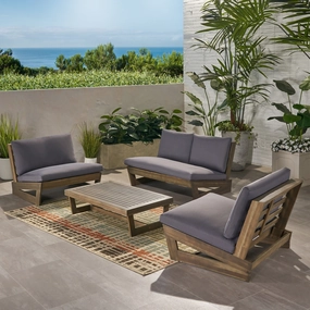 Outdoor 4 Seater Chat Set with Coffee Table - NH790013 cushion cover, soft furnishing
