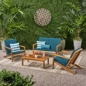 Outdoor 4 Seater Chat Set with Cushions - NH182903 cushion cover, soft furnishing
