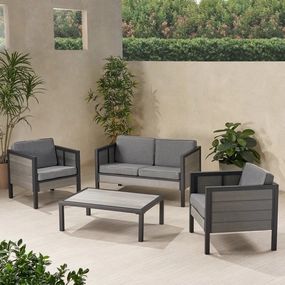 Outdoor 4 Seater Chat Set with Cushions - NH961113 cushion cover, soft furnishing