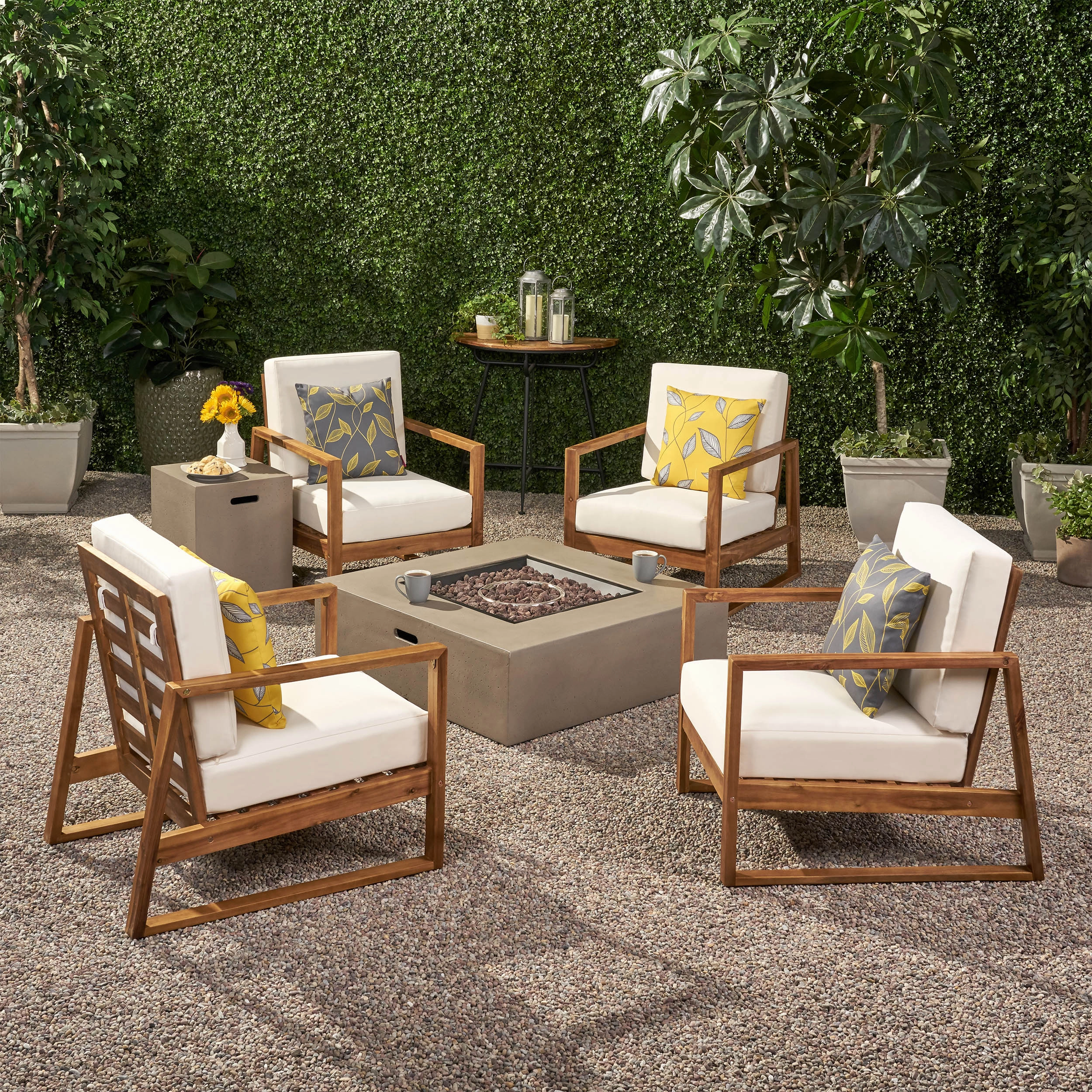 Outdoor 4 Seater Chat Set with Fire Pit - NH273013 clothes rack, garment rack