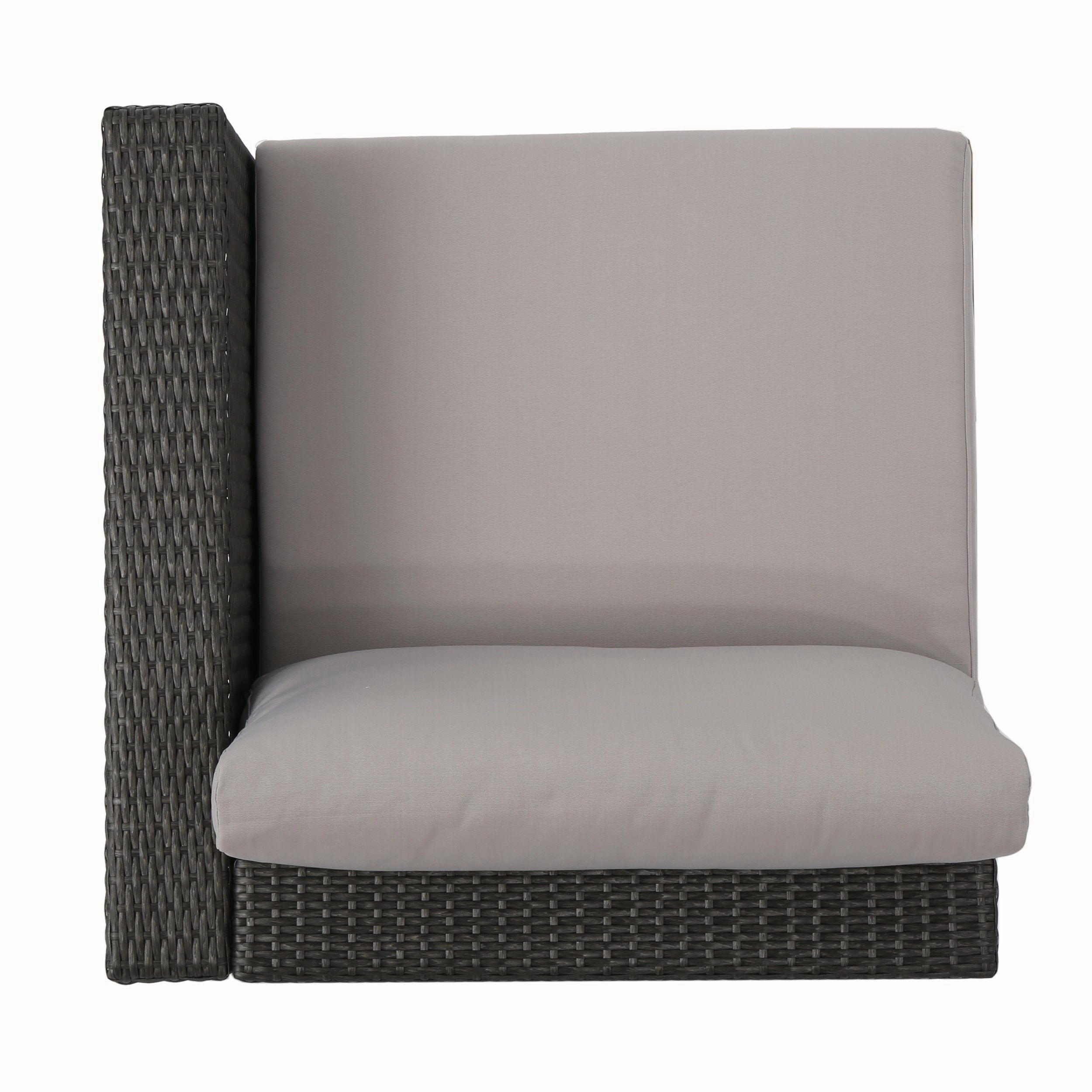Outdoor 4 Seater Wicker Chat Set with Ottomans - NH369903