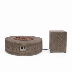 Outdoor 50,000 BTU Round Fire Pit with Tank Holder - NH540413 floor chair, tatami chair