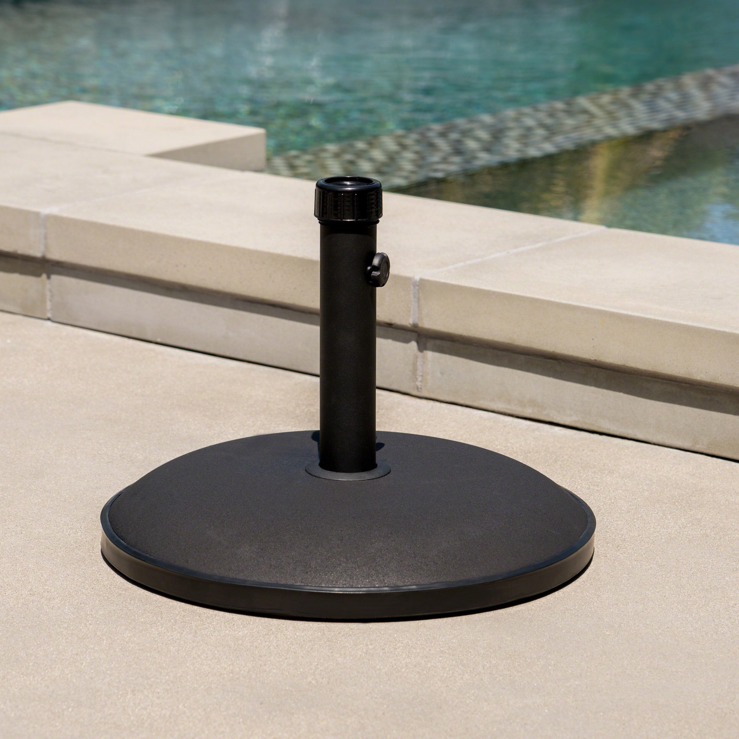 Outdoor 55 lbs Circular Concrete Umbrella Base - NH523932 cowhide rug, luxury rug