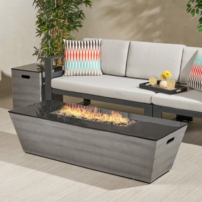 Outdoor 56-Inch Rectangular Fire Pit with Tank Holder - NH064113 floor chair, tatami chair
