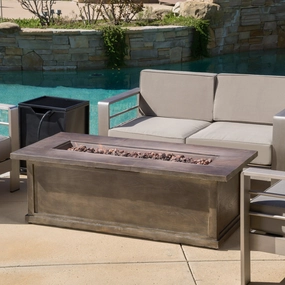 Outdoor 56-inch Rectangular Propane Fire Table - NH866692 floor chair, tatami chair