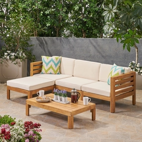Outdoor 5 Piece Acacia Wood Sofa Set - NH552803 serving bowl, serving dish