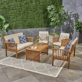 Outdoor 5-Piece Acacia Wood Sofa Set - NH970603 clothes rack, garment rack