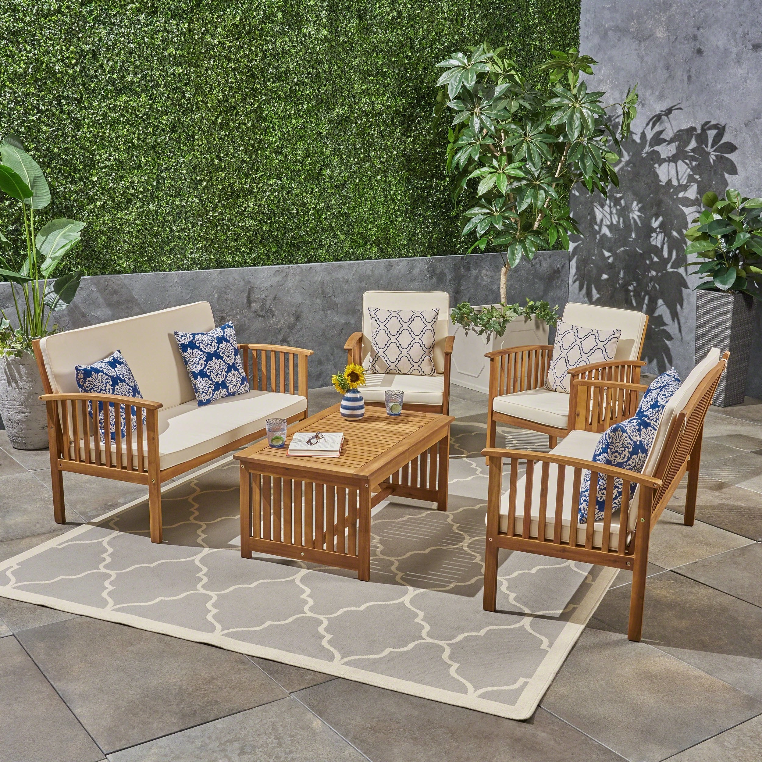 Outdoor 5-Piece Acacia Wood Sofa Set - NH970603 clothes rack, garment rack