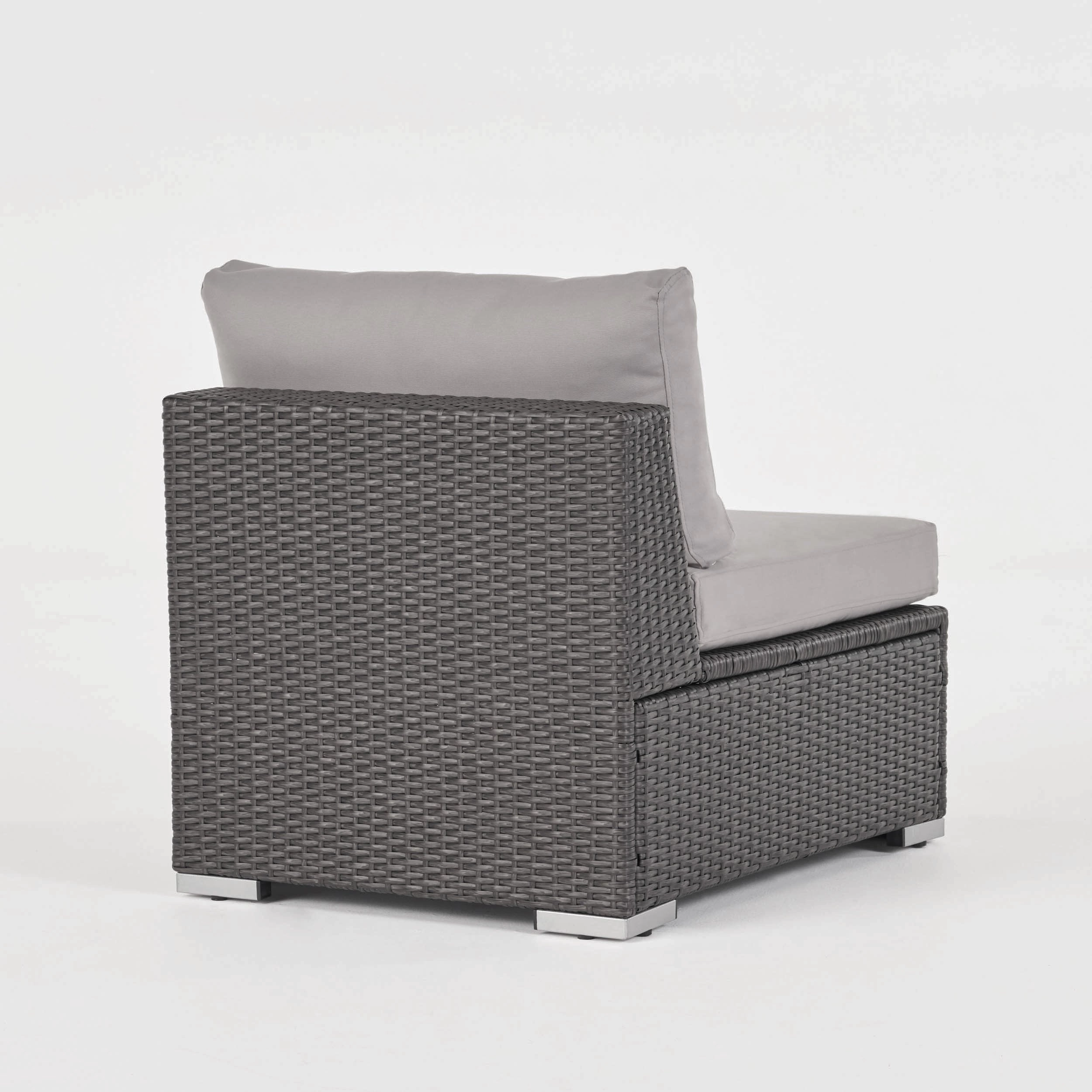 Outdoor 5 Seater U Shaped Wicker Sectional Sofa Set with Ottomans - NH569903