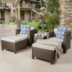 Outdoor 5pc Chat Set w/ Cushions - NH209992 clothes rack, garment rack
