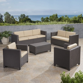 Outdoor 7 Seater Sofa Chat Set with Cushions - NH019903 cushion cover, soft furnishing