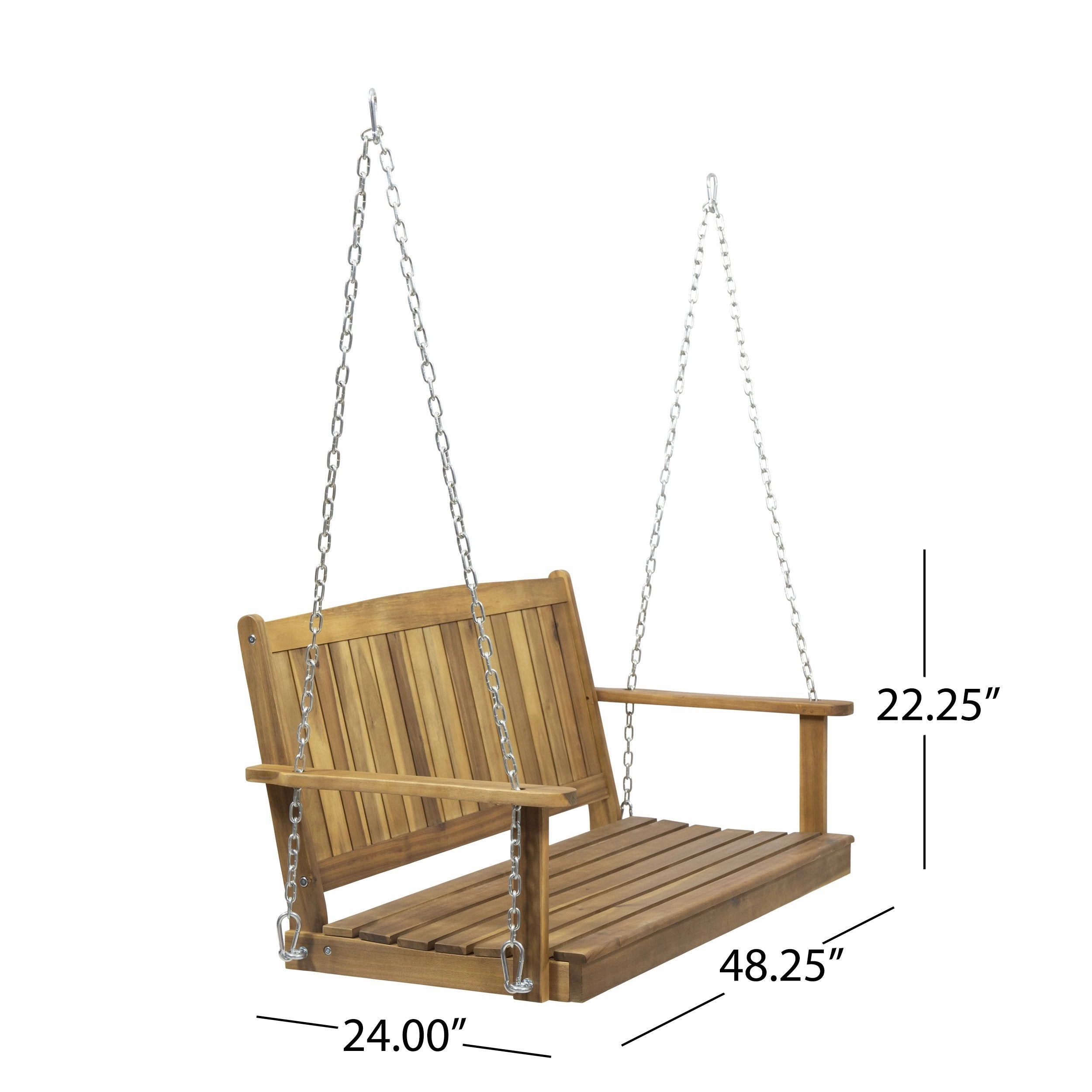 Outdoor Aacia Wood Porch Swing - NH658903