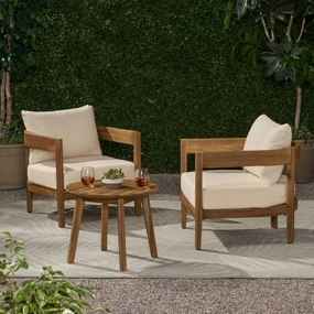 Outdoor Acacia Wood 2 Seater Chat Set with Cushions - NH893213 clothes rack, garment rack