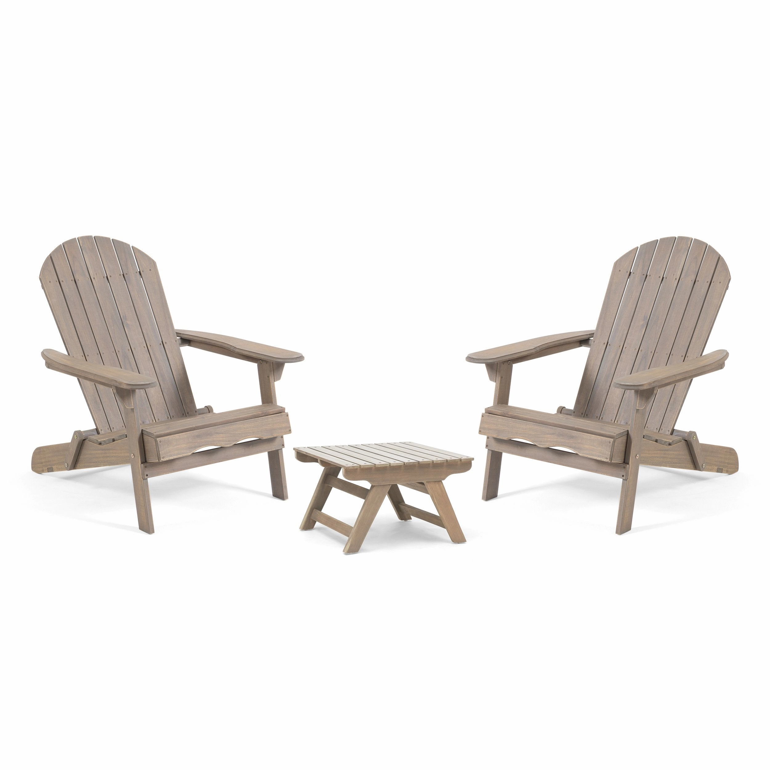 Outdoor Acacia Wood 2 Seater Chat Set with Side Table - NH961213