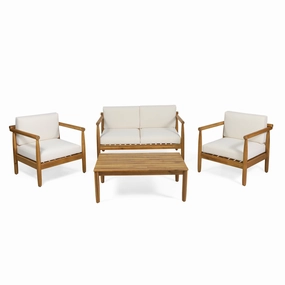 Outdoor Acacia Wood 4 Seater Chat Set - NH868313 clothes rack, garment rack