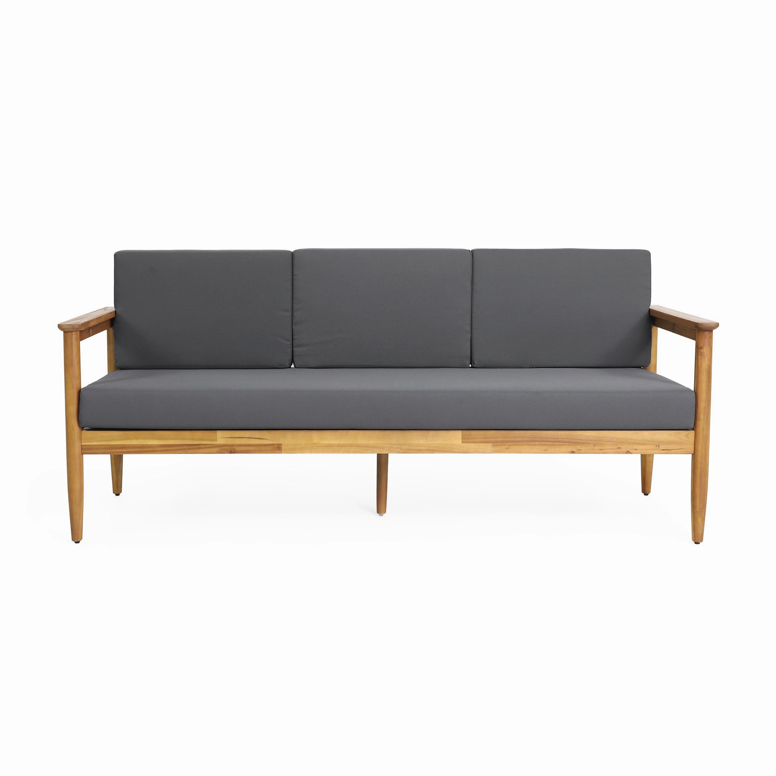 Outdoor Acacia Wood 7 Seater Chat Set - NH226313
