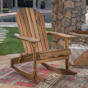 Outdoor Acacia Wood Adirondack Rocking Chair - NH430403 chandelier, pendant light