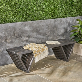 Outdoor Acacia Wood Bench - NH327503 stair tread rug, stair mat