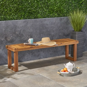Outdoor Acacia Wood Bench - NH421603 stair tread rug, stair mat