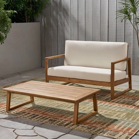 Outdoor Acacia Wood Chat Set with Coffee Table - NH073013 clothes rack, garment rack