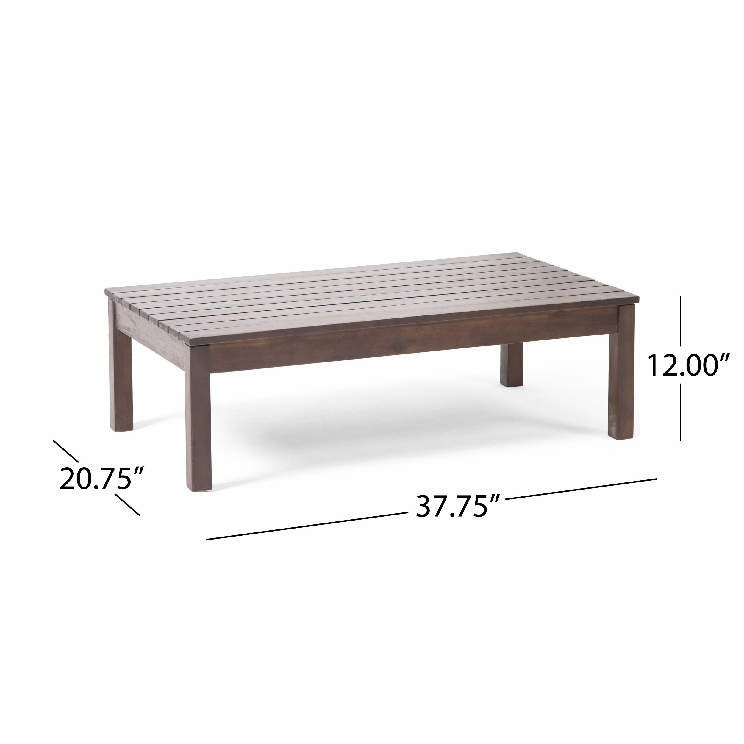 Outdoor Acacia Wood Chat Set with Coffee Table - NH409013