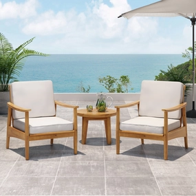 Outdoor Acacia Wood Club Chair (Set of 2) - NH346213 chandelier, pendant light