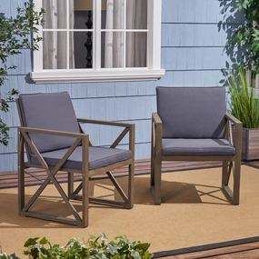 Outdoor Acacia Wood Club Chairs with Cushions - NH556703 chandelier, pendant light