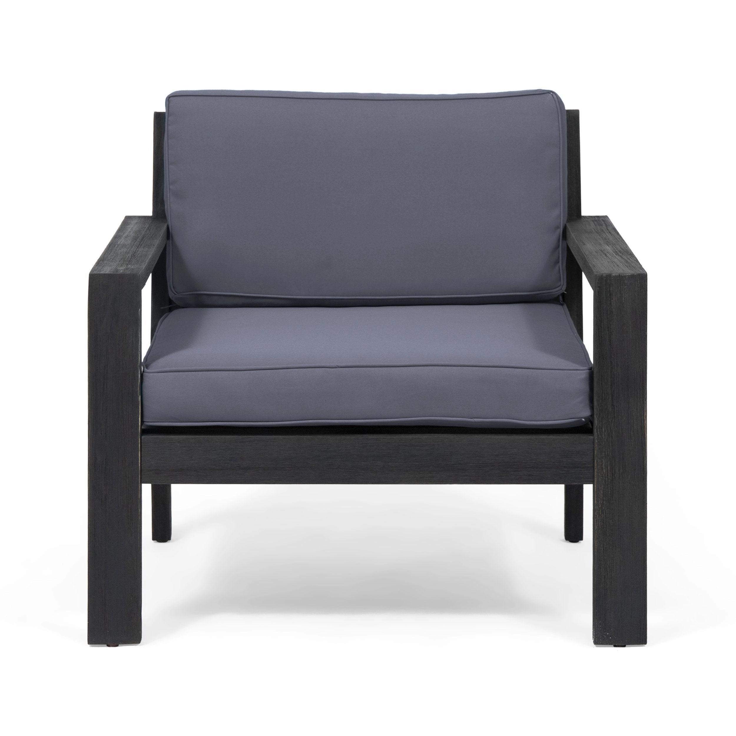 Outdoor Acacia Wood Club Chairs with Cushions (Set of 2) - NH370013