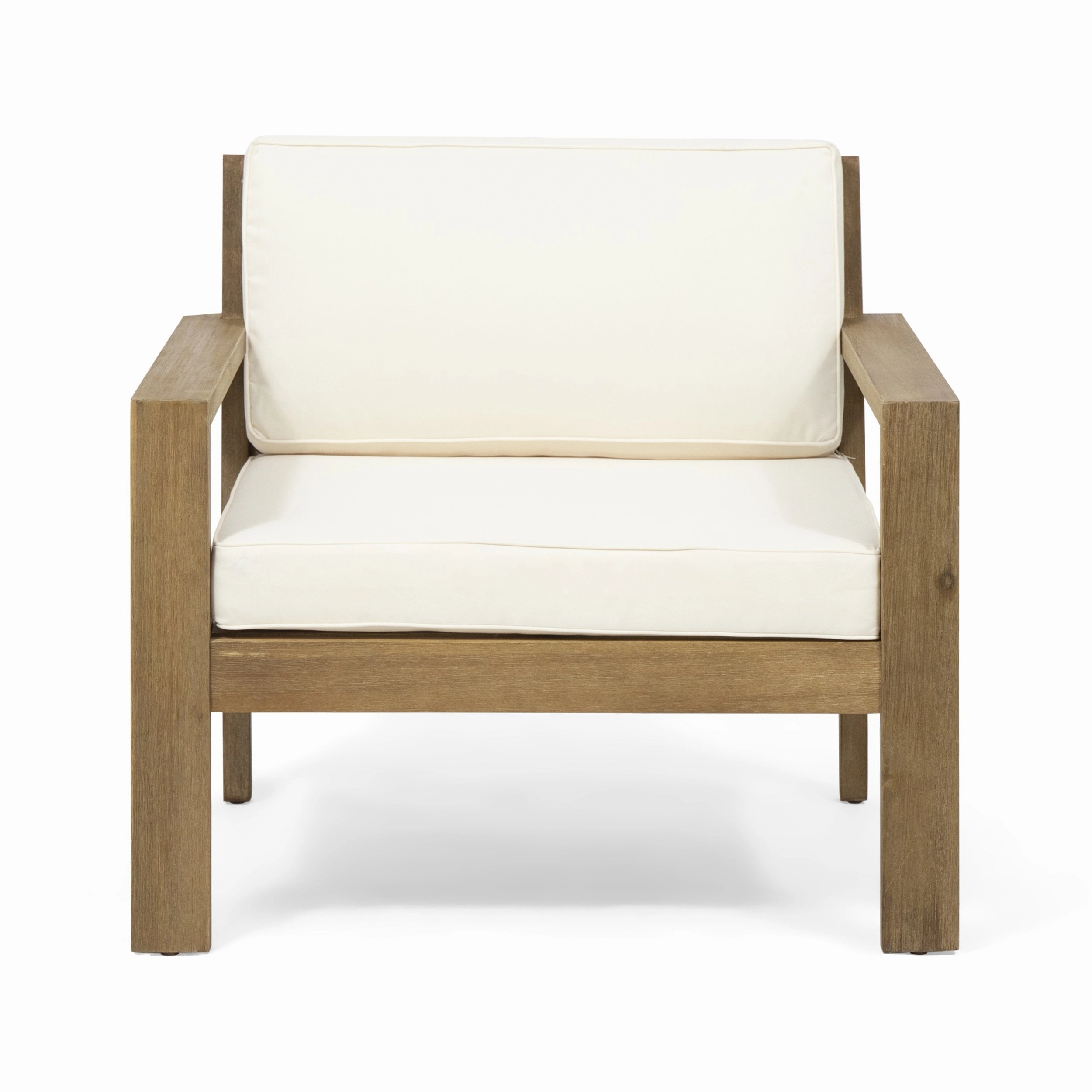 Outdoor Acacia Wood Club Chairs with Cushions (Set of 2) - NH560013